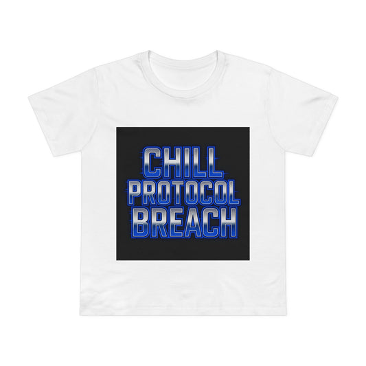 Chill Protocol Breach Women's Graphic Tee By Zero Chill Co DROP 001 - Relaxed Vibe for Casual Days