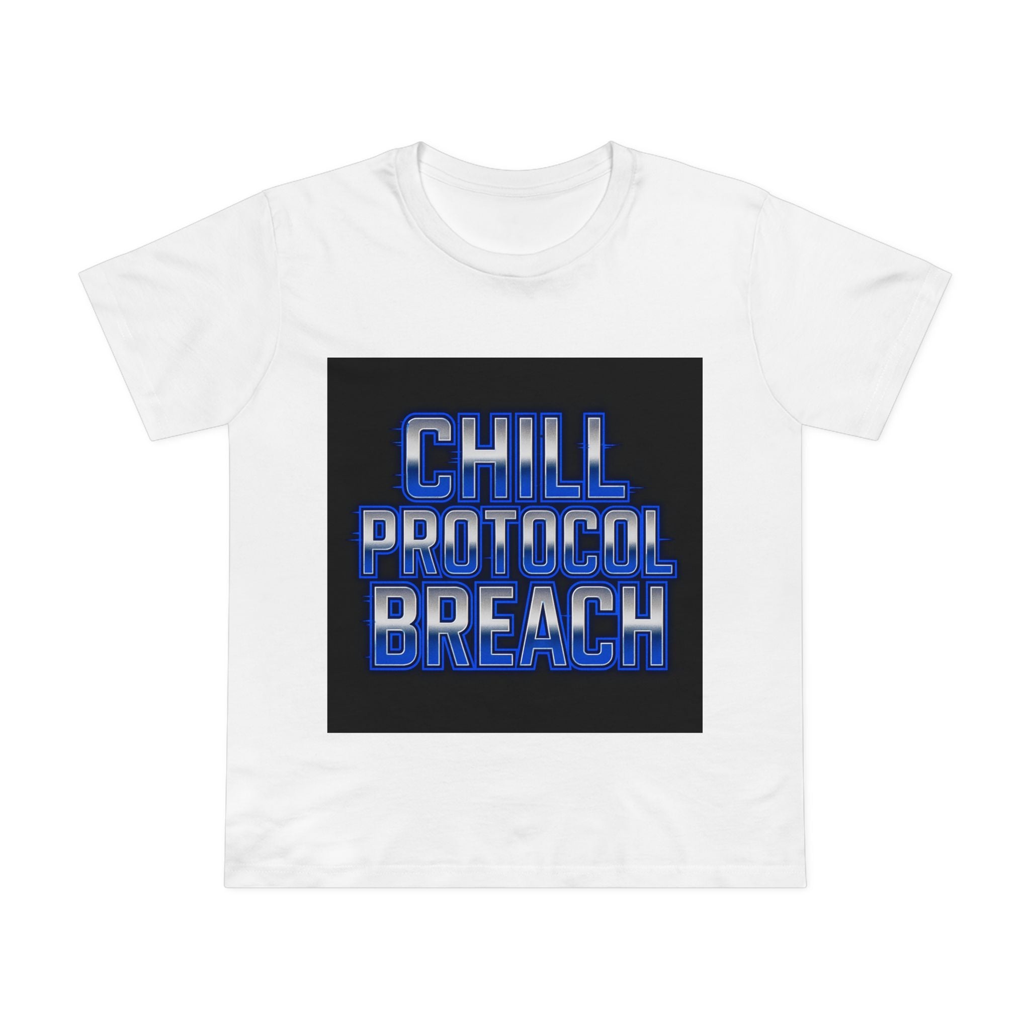 Chill Protocol Breach Women's Graphic Tee By Zero Chill Co DROP 001 - Relaxed Vibe for Casual Days