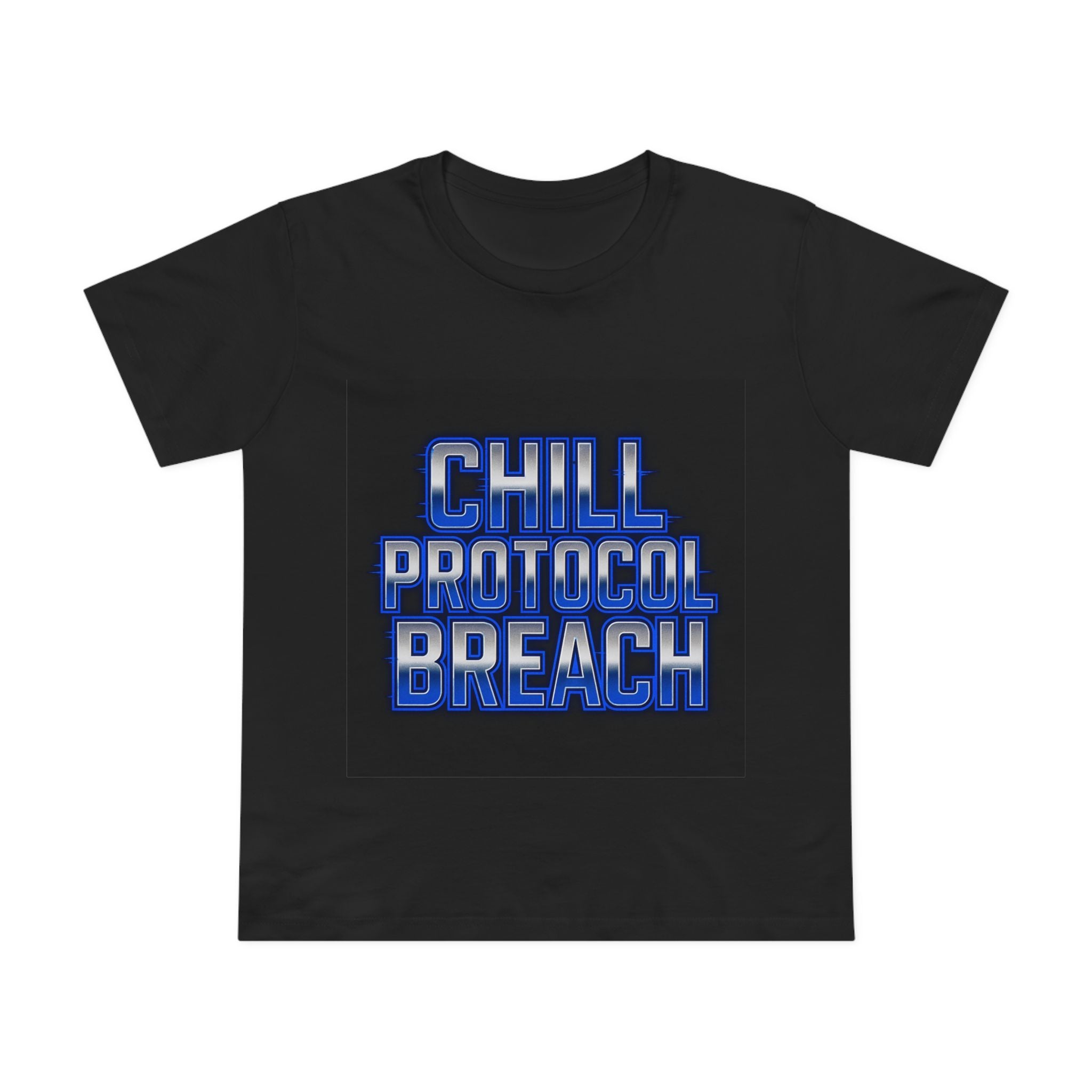 Chill Protocol Breach Women's Graphic Tee By Zero Chill Co DROP 001 - Relaxed Vibe for Casual Days