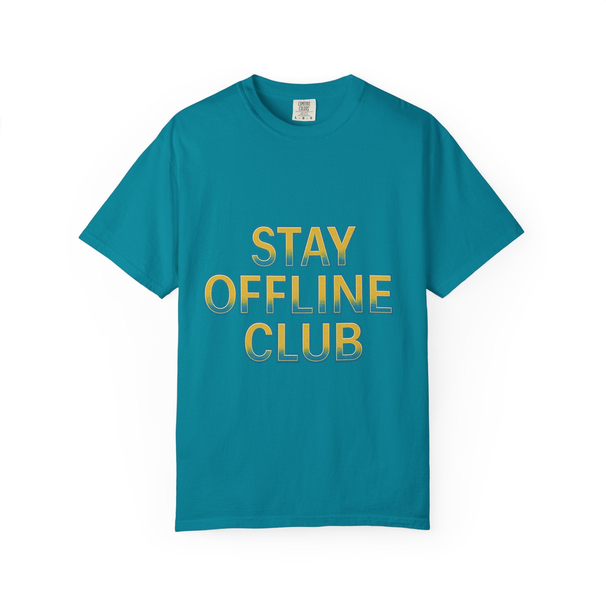Stay Offline Club Unisex Garment-Dyed T-shirt By Zero Chill Co Drop001 - Casual Relaxed Fit Tee for Digital Detox Lovers